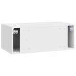 vidaXL Meuble TV mural 59 5 x 41 x 30 cm Blanc Bois d'ingénierie