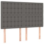 vidaXL Cadre de lit avec tête de lit Gris 140x190 cm Similicuir