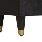 vidaXL Haut Armoire Noir 40 x 33 x 110 cm Bois de mangue massif