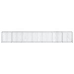 vidaXL Panier gabion avec couvercle 700x50x100 cm fer galvanisé