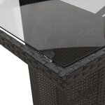 vidaXL Ensemble à manger de jardin 9Pièces coussins noir résine tressée