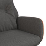 vidaXL Chaise de relaxation Gris foncé Tissu et PVC