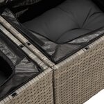 vidaXL Canapé de jardin 2 places avec coussins gris résine tressée