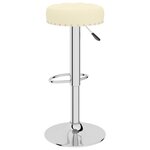 vidaXL Tabourets de bar lot de 2 crème tissu