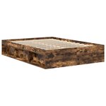 vidaXL Cadre de lit sans matelas chêne fumé 160x200 cm