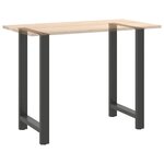 vidaXL Pieds de table de bar Anthracite 2 pièces 60 x (100-101) cm Acier
