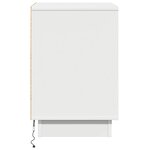 vidaXL Cabinet de chevet Blanc 39 x 34 5 x 50 cm Bois d'ingénierie