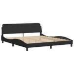 vidaXL Cadre de lit avec lumières LED noir 180x200 cm velours