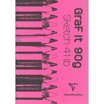 Bloc croquis collé GraF it A3 90g 80 feuilles blanc CLAIREFONTAINE