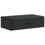 vidaXL Table d'appoint murale Noir 59 x 34 5 x 17 cm Bois d'ingénierie