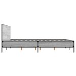 vidaXL Cadre de lit sonoma gris 150x200 cm bois d'ingénierie et métal