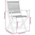 vidaXL Chaises de jardin pliantes lot de 8 beige bois d'acacia massif