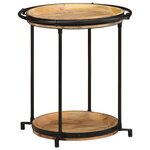 vidaXL Table d'appoint Ø55x60 cm bois de manguier massif
