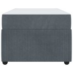 vidaXL Cadre de lit avec matelas Gris foncé 90 x 190 cm tissu
