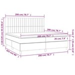 vidaXL Sommier à lattes de lit et matelas et LED Gris clair 200x200 cm