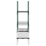 vidaXL Jardinière avec treillis blanc 80x40x142 5 cm PP