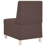vidaXL Canapé modulaire sans accoudoirs Marron 55 cm Similicuir