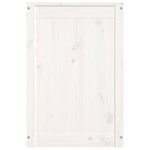 vidaXL Boîte à linge Blanc 44x44x66 cm Bois massif de pin