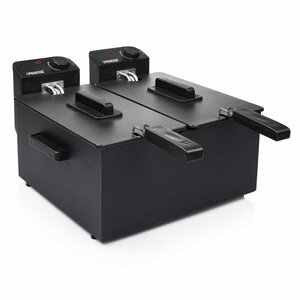 Princess friteuse double 6 l 3600 w noir 183028