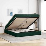 vidaXL Cadre de lit ottoman avec matelas vert foncé 200x200 cm velours