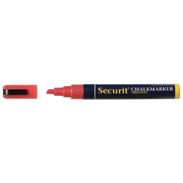 Marqueur Craie ORIGINAL MEDIUM Pointe Biseau 2 - 6 mm Rouge SECURIT
