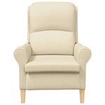 vidaXL fauteuil Crème 76 x 94 x 102 cm Tissu Sharpa