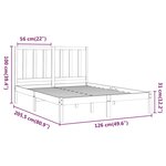 vidaXL Cadre de lit Blanc Bois massif 120x200 cm