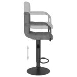 vidaXL Tabouret de bar Gris clair Tissu