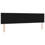 vidaXL Tête de lit Montage mural Géométrique Noir 200 cm Velours