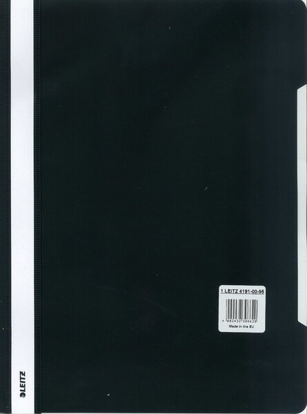 Lot de 25 chemise à lamelle Standard A4 PVC Noir LEITZ