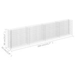 vidaXL Lit surélevé à gabion Acier galvanisé 360x30x90 cm