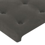 vidaXL Tête de lit avec oreilles Gris foncé 83x16x118/128 cm Velours