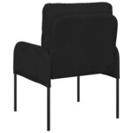 vidaXL Canapés avec coussin Noir 60 x 56 x 80 cm Contreplaqué