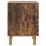vidaXL Cabinet de chevet avec tiroir Chêne fumé 43 x 34 5 x 48 cm