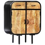 vidaXL Buffet 60x30x75 cm Bois de manguier massif et fer