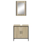 vidaXL Ensemble de meubles de salle de bain 2 Pièces chêne sonoma