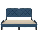 vidaXL Cadre de lit sans matelas bleu 140x200 cm tissu