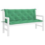 vidaXL Coussin de banc de jardin vert 150x(50+50)x7 cm tissu oxford