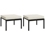 vidaXL Salon de jardin 5 Pièces avec coussins sable acier