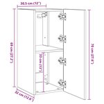 vidaXL Meuble TV mural avec lumières LED chêne sonoma 30 5x35x70 cm