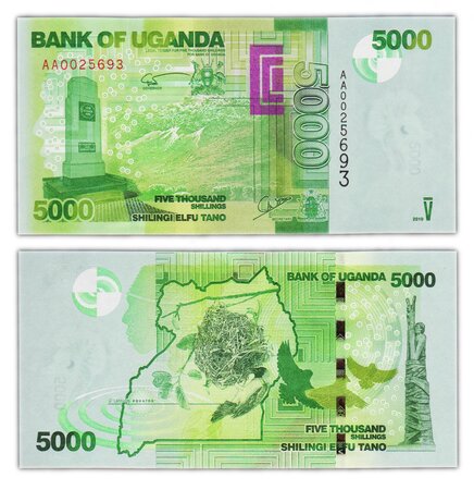 Billet de Collection 5000 Shillings 2010 Ouganda - Neuf - P51a