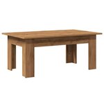 vidaXL Table basse chêne artisanal 100x60x42 cm bois d'ingénierie