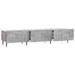 vidaXL Meuble TV Gris béton 147 x 34 5 x 32 cm Bois d'ingénierie