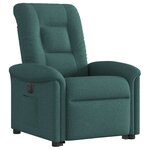 vidaXL Fauteuil inclinable électrique vert foncé tissu