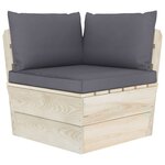 Vidaxl salon de jardin palette 7 pièces avec coussins épicéa imprégné