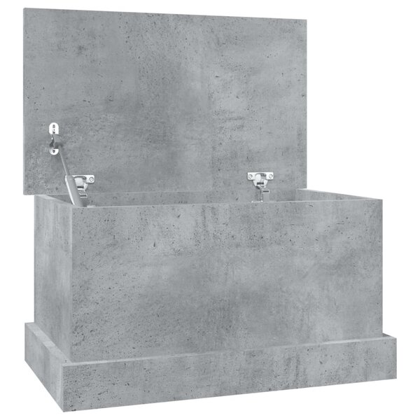 vidaXL Boîte de rangement gris béton 50x30x28 cm bois d'ingénierie