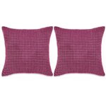 vidaXL Jeu de coussin 2 Pièces Velours 60 x 60 cm Rose