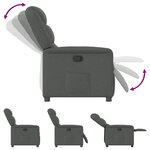 vidaXL Fauteuil inclinable Gris foncé Tissu
