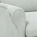 vidaXL Fauteuil Gris Clair Gris clair Housse en tissu avec pieds en bois