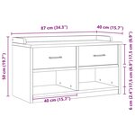 vidaXL Banc de couloir SANDNES 87x40x50 cm bois de pin massif